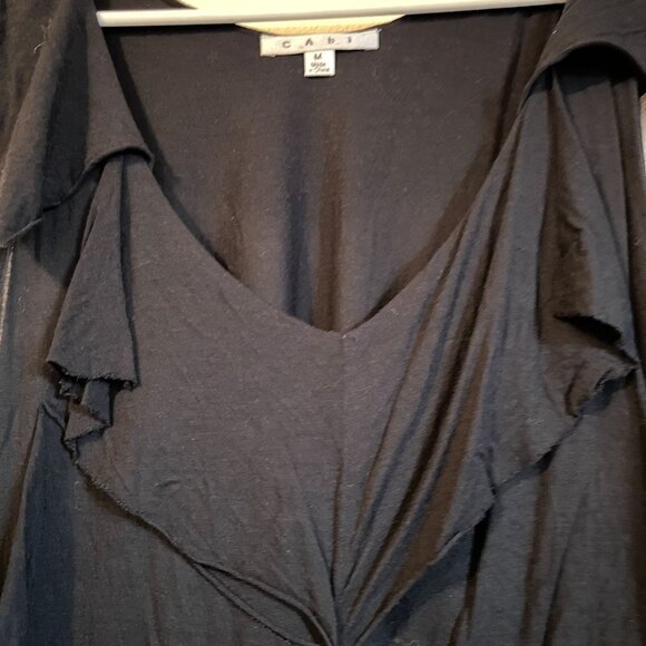 CAbi womens tank top with layers at front size M black - Picture 3 of 9